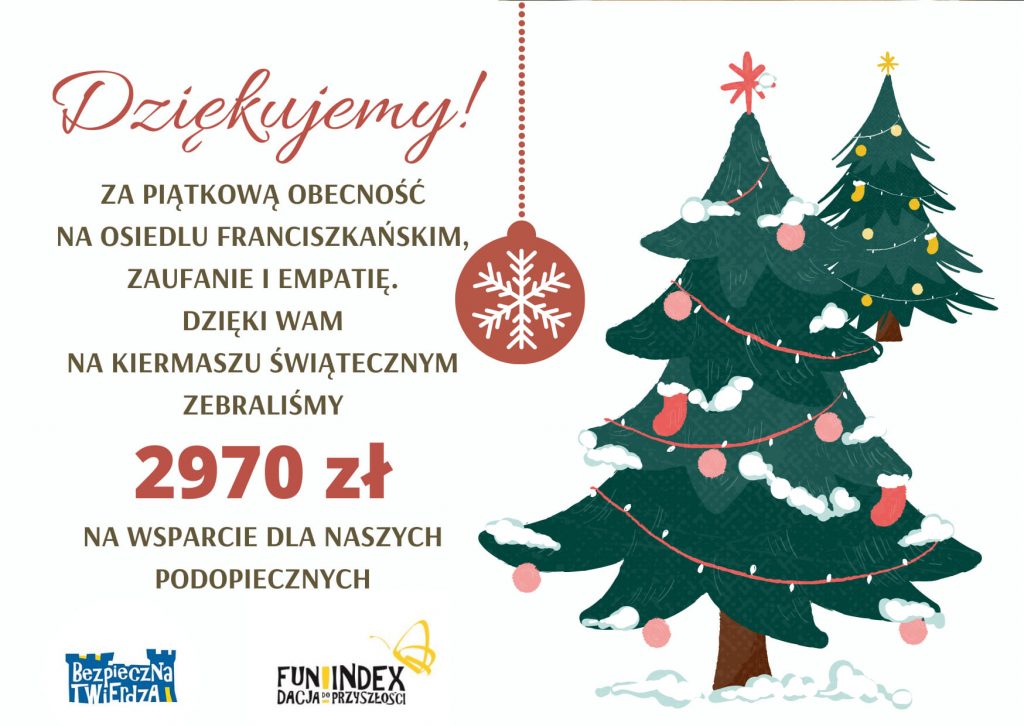 Dziękujemy naszym Sąsiadom z Osiedla Franciszkańskiego za cudowny kiermasz świąteczny!
